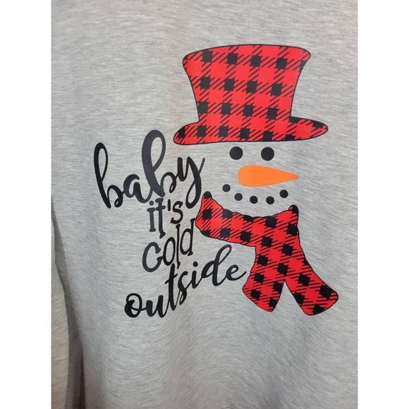 💗5 for $10💗 Baby it’s Cold Outside Sweatshirt Christmas Snowman - Picture 4 of 6